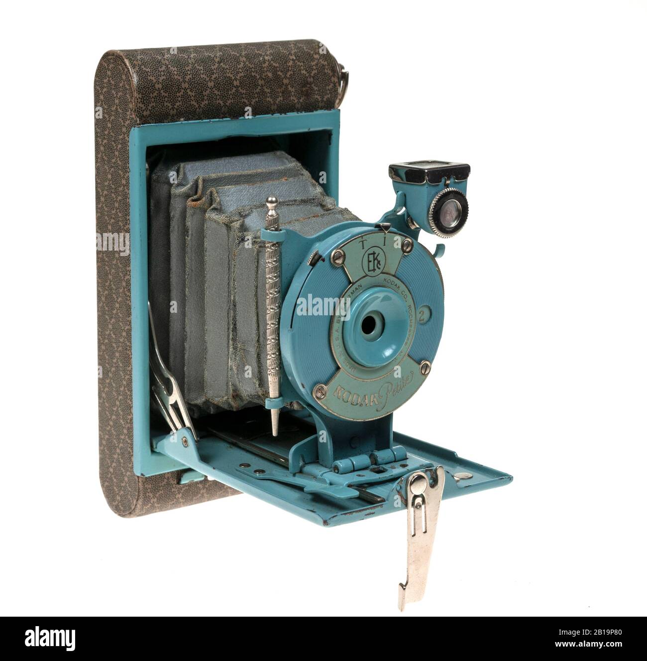Kodak Petite Camera - eine Vest Pocket Kodak Model B aus den 1930er Jahren in Blau. Stockfoto