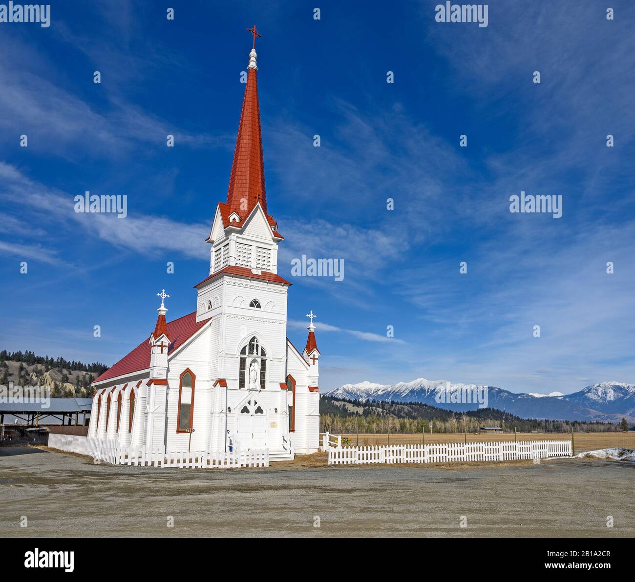 Saint Eugene Catholic Church in Saint Eugene Mission on the Ktunaxa Nation (Kootenay Indian Reserve in British Columbia Canada Stockfoto