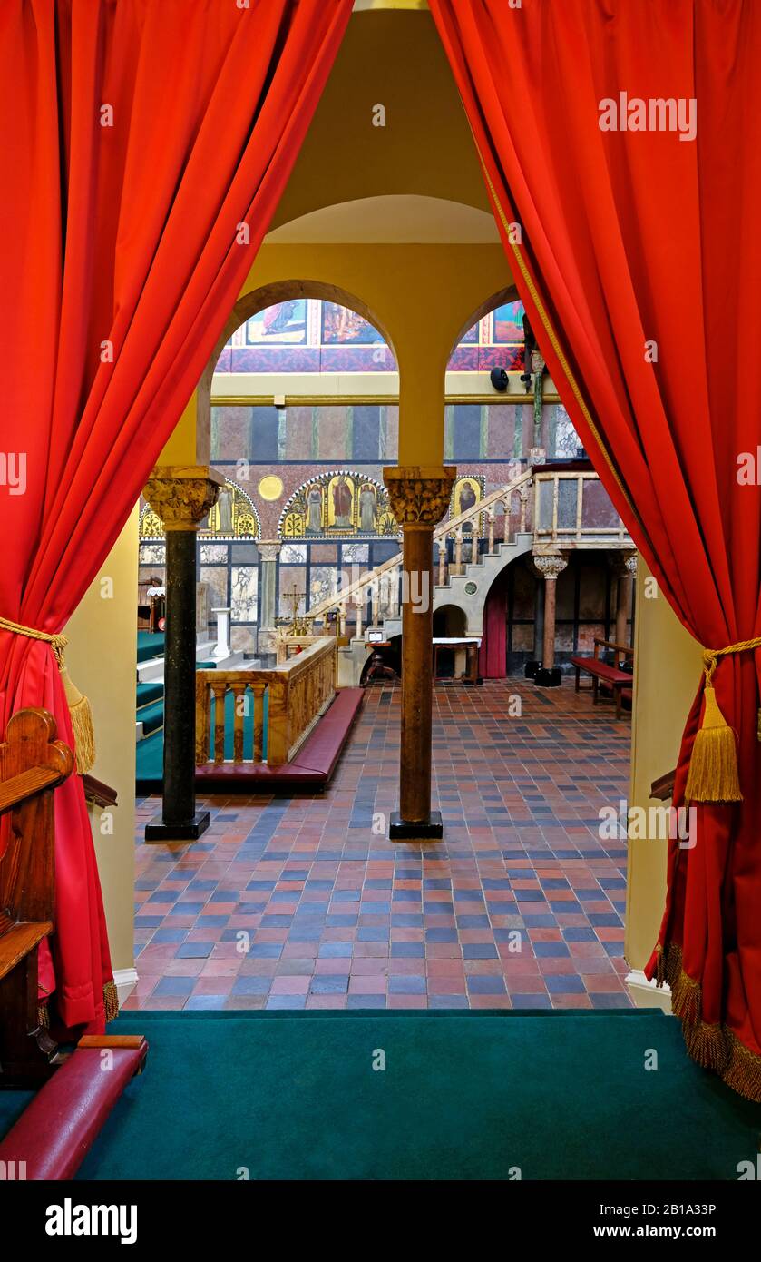 Inneneinrichtung der Universitätskirche Dublin. Die Katholische Kirche Saint Cardinal John Newman Dublin Ireland Stockfoto