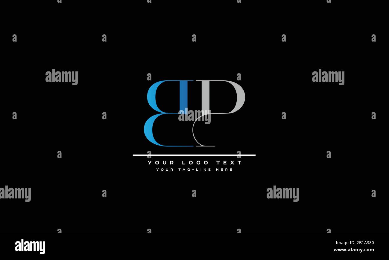 BP Initialen Buchstabe Logo Vorlage Vektor Stock Vektor