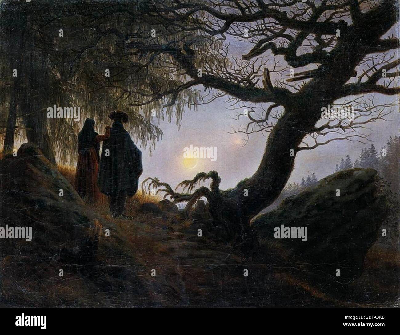 Caspar David Friedrich Mann Und Frau Den Mond Betrachtend Online