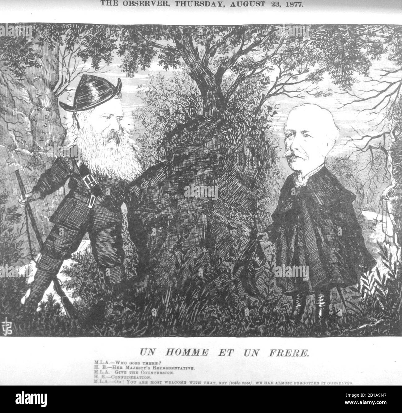 Frere und James Sommers Kirkwood Observer 1877. Stockfoto