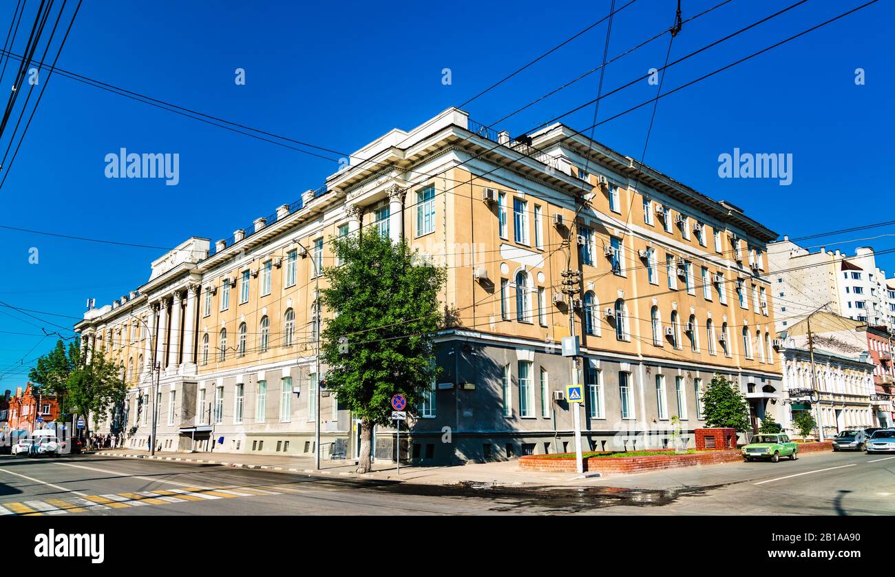 Traditionelle russische Architektur in Saratow Stockfoto