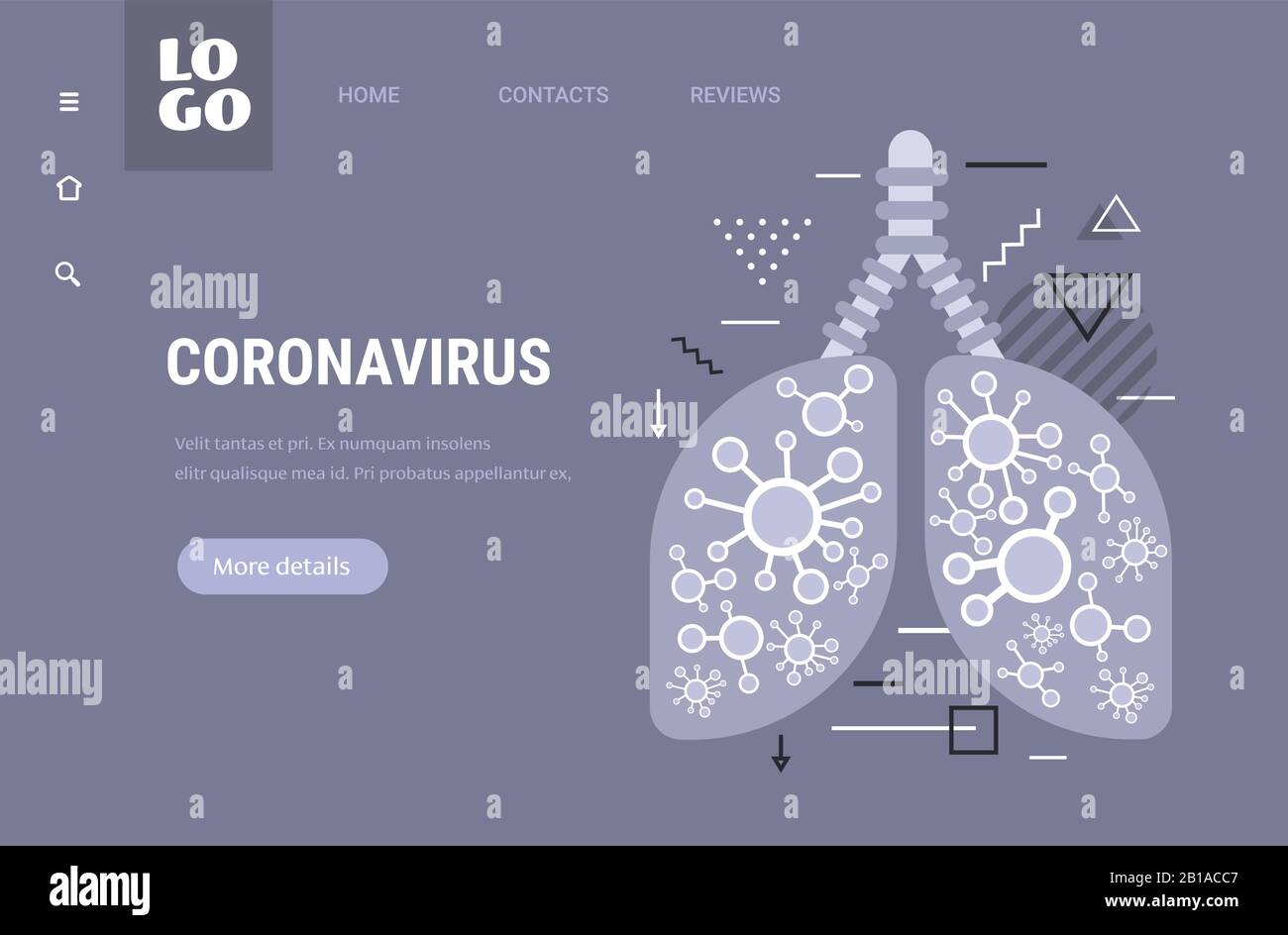 Epidemic MERS-COV schwimmendes Influenzavirus infizierte menschliche Lunge wuhan Coronavirus 2019-nCoV Pandemie medizinisches Gesundheitsrisiko horizontales Kopie Raumvektorabbildung Stock Vektor