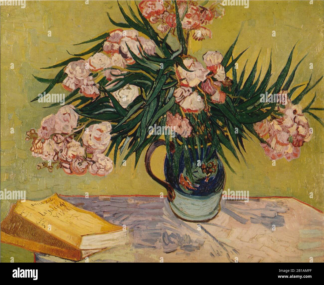 Oleanders Gemälde von Vincent van Gogh von der Firma "Oleanders" von im Jahr 1888 - Sehr hohe Auflösung und hochwertige Bilder Stockfoto