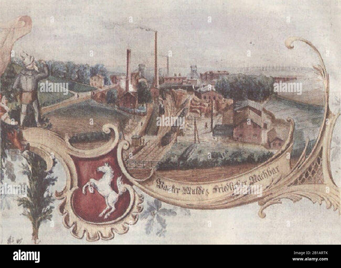 Friedlicher Nachbar Bosch-Dahlhausen 1906. Stockfoto