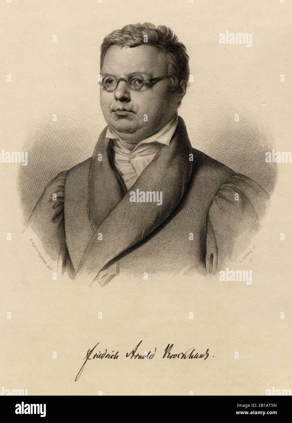 Friedrich Arnold Brockhaus von Sichling. Stockfoto