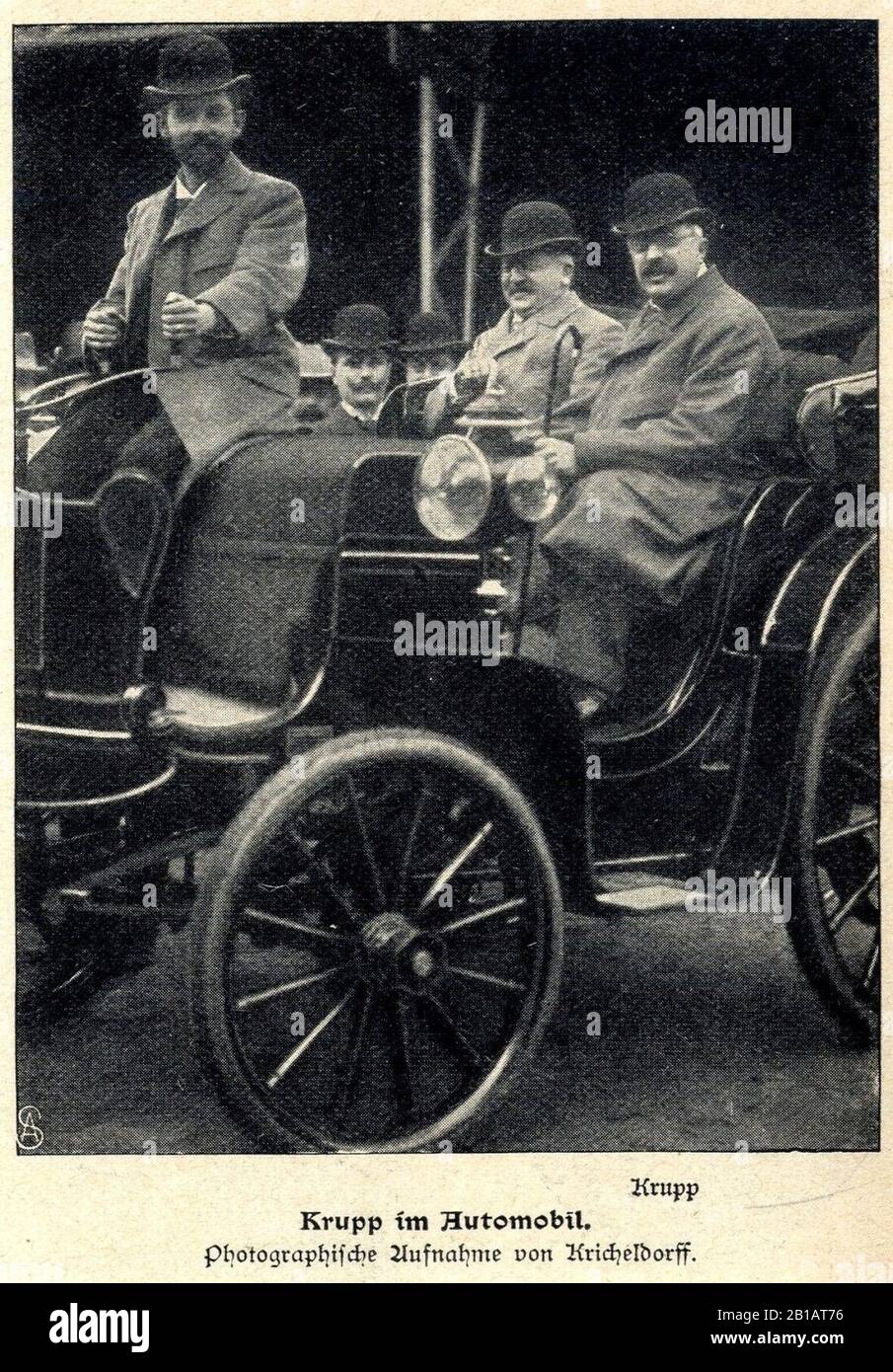 Friedrich Alfred ThyssenKrupp im Automobil, 1902. Stockfoto