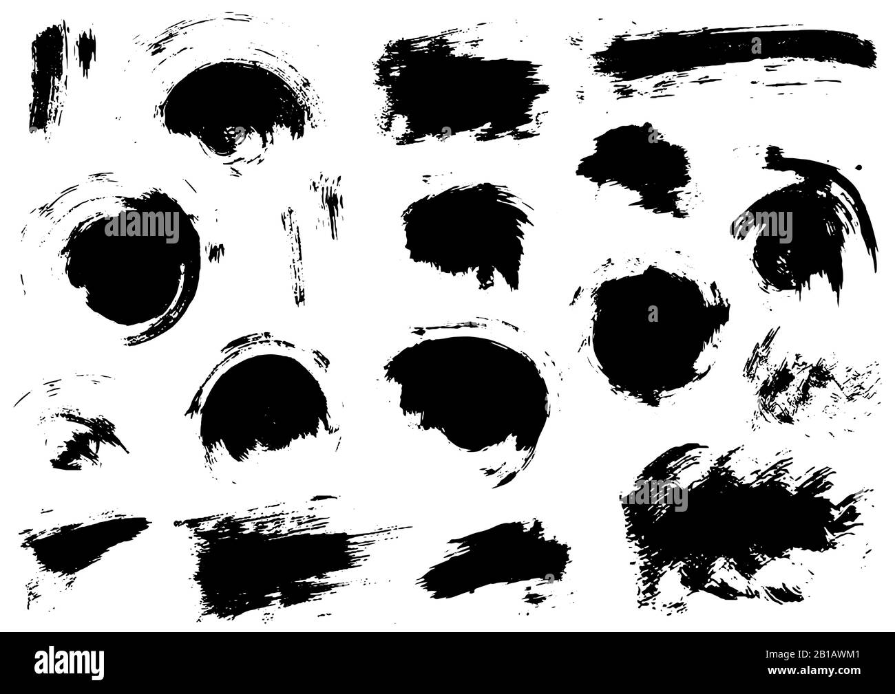 Vektor-Zeichnung malt. Streifen, Grunge-Ausdrucke. Designelemente für Ihre Kreativität. Originaltexturen Stock Vektor