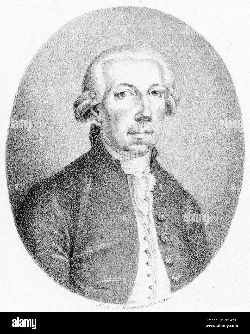 Friedrich Hartmann Graf von Heinrich Eduard von Wintter. Stockfoto