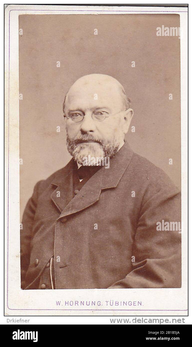 Friedrich Wilhelm Pregizer, Foto W. Hornung, Tübingen, um 1880 (ca. 10,4 x 6,2 cm). Stockfoto