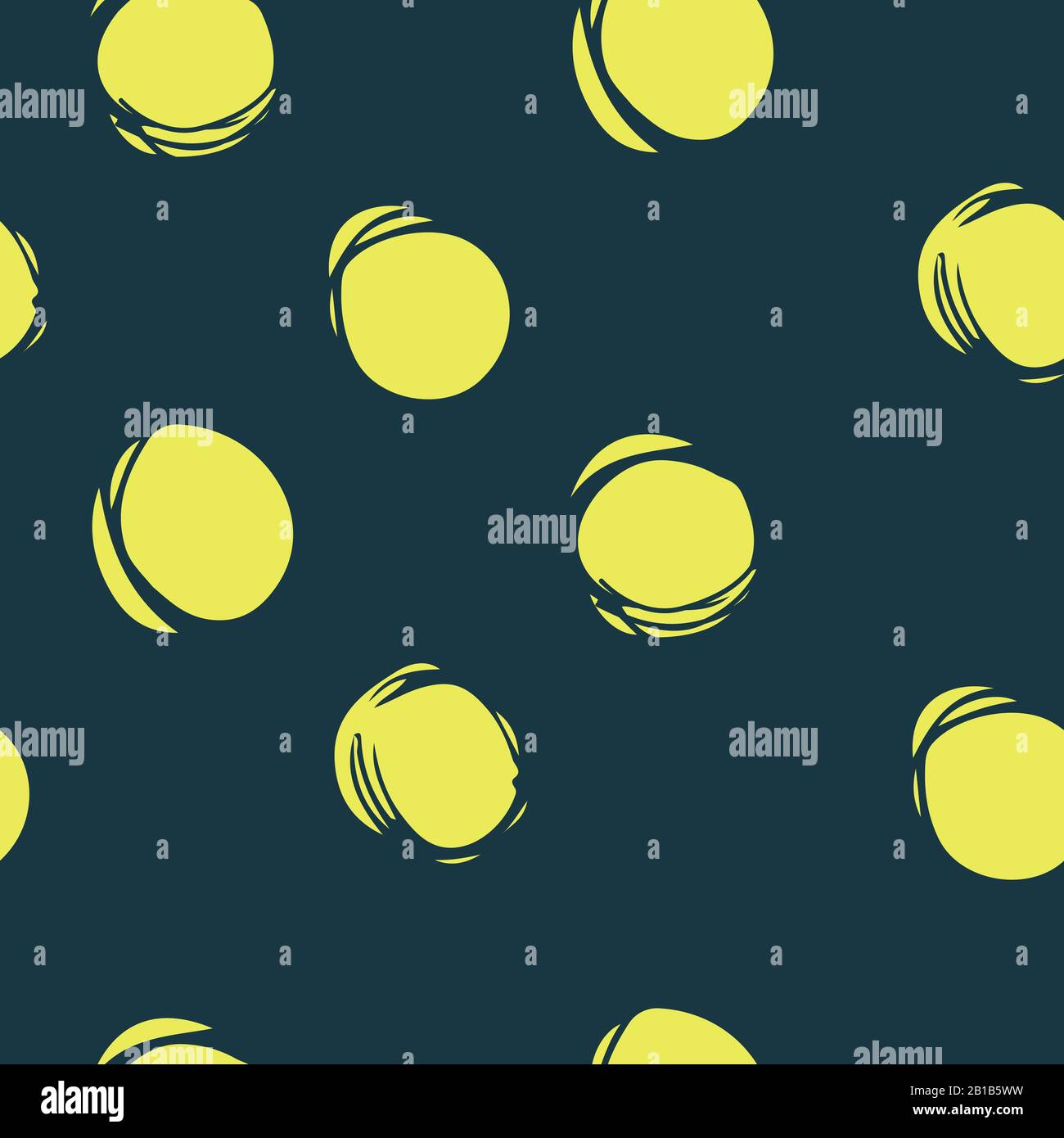 Nahtloses Muster aus handgezogenen Kreisen. Stock Vektor