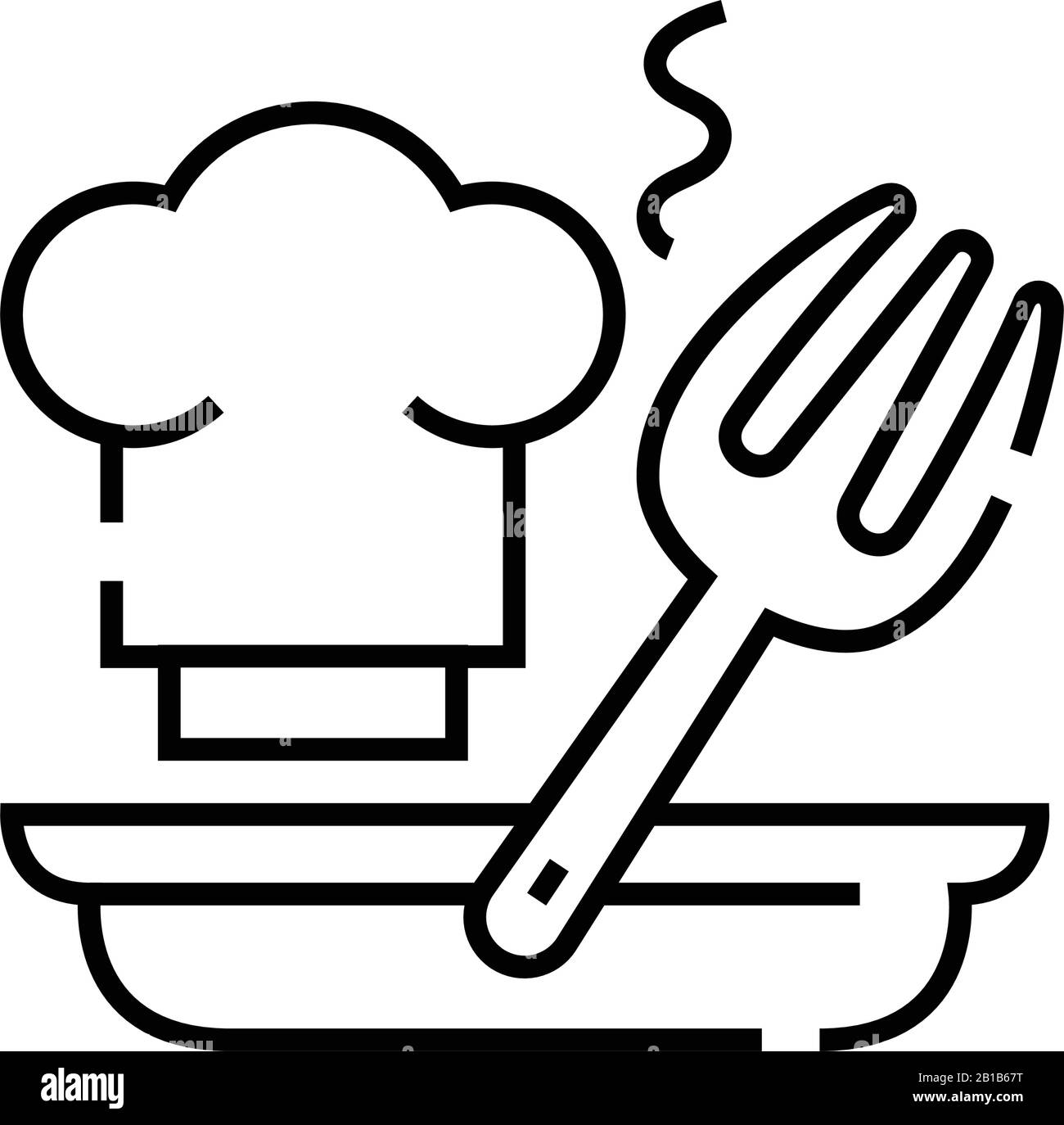 Symbol für kulinarische Kunst, Konzeptschild, Outline-Vektor-Illustration, lineares Symbol. Stock Vektor