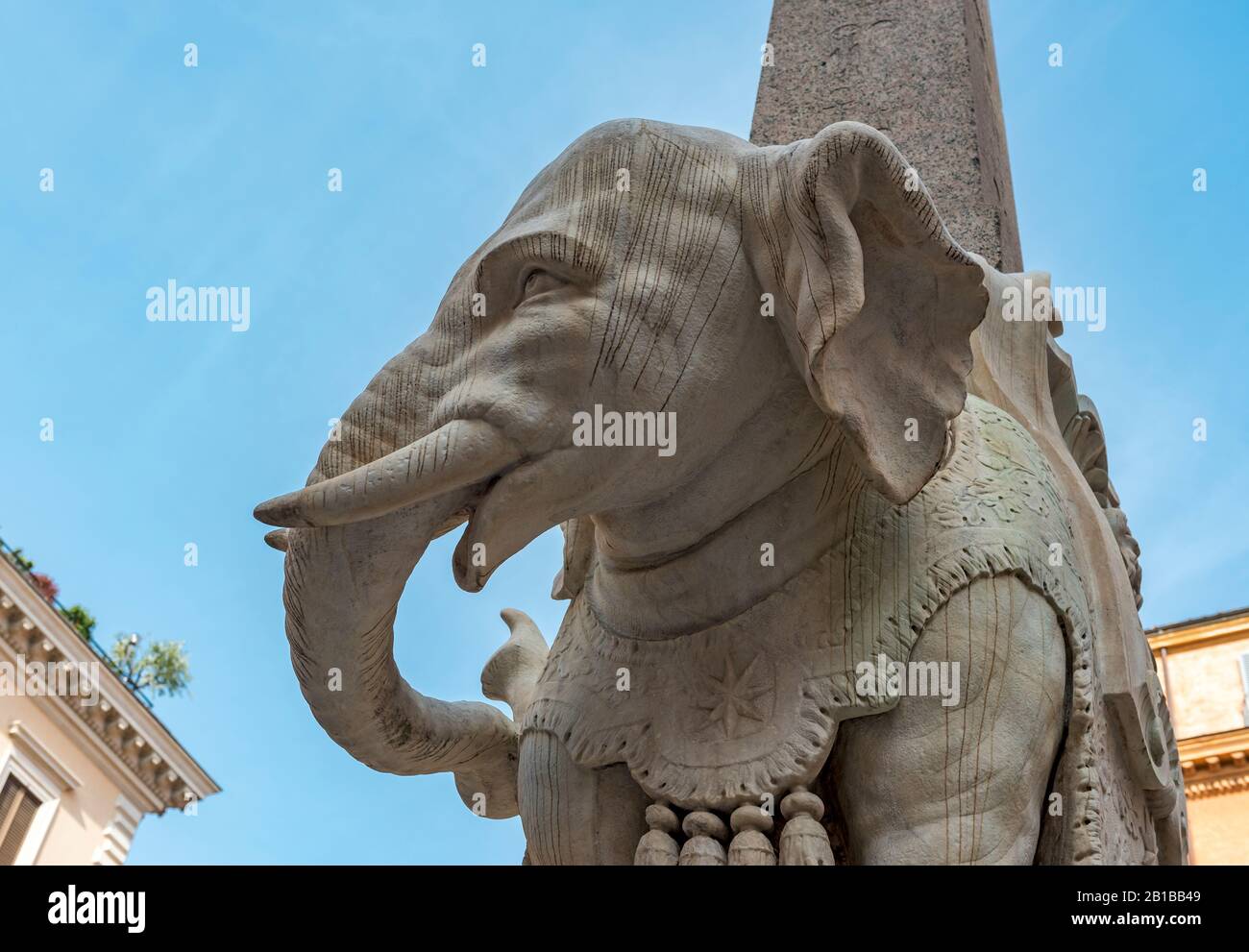 Elephant und Obelisk, Piazza della Minerva, Rom, Italien Stockfoto