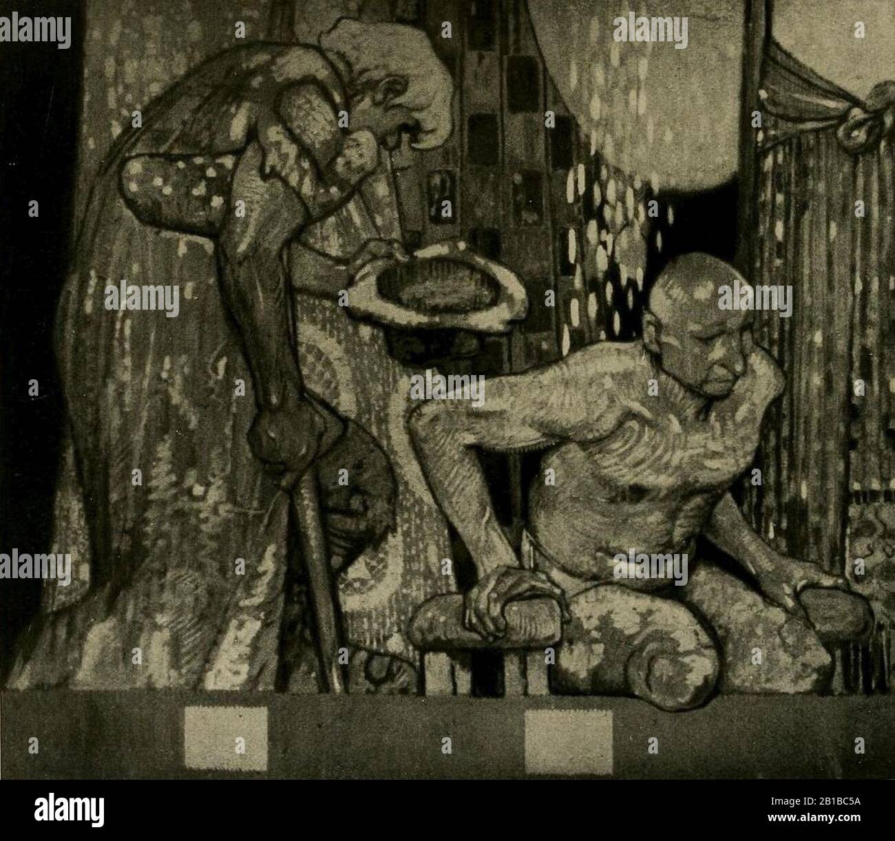 Fritz Erler - Ausschnitt aus dem Gobelinentwurf für den Saal der Goldschmiede auf der Ausstellung München 1908 (2). Stockfoto