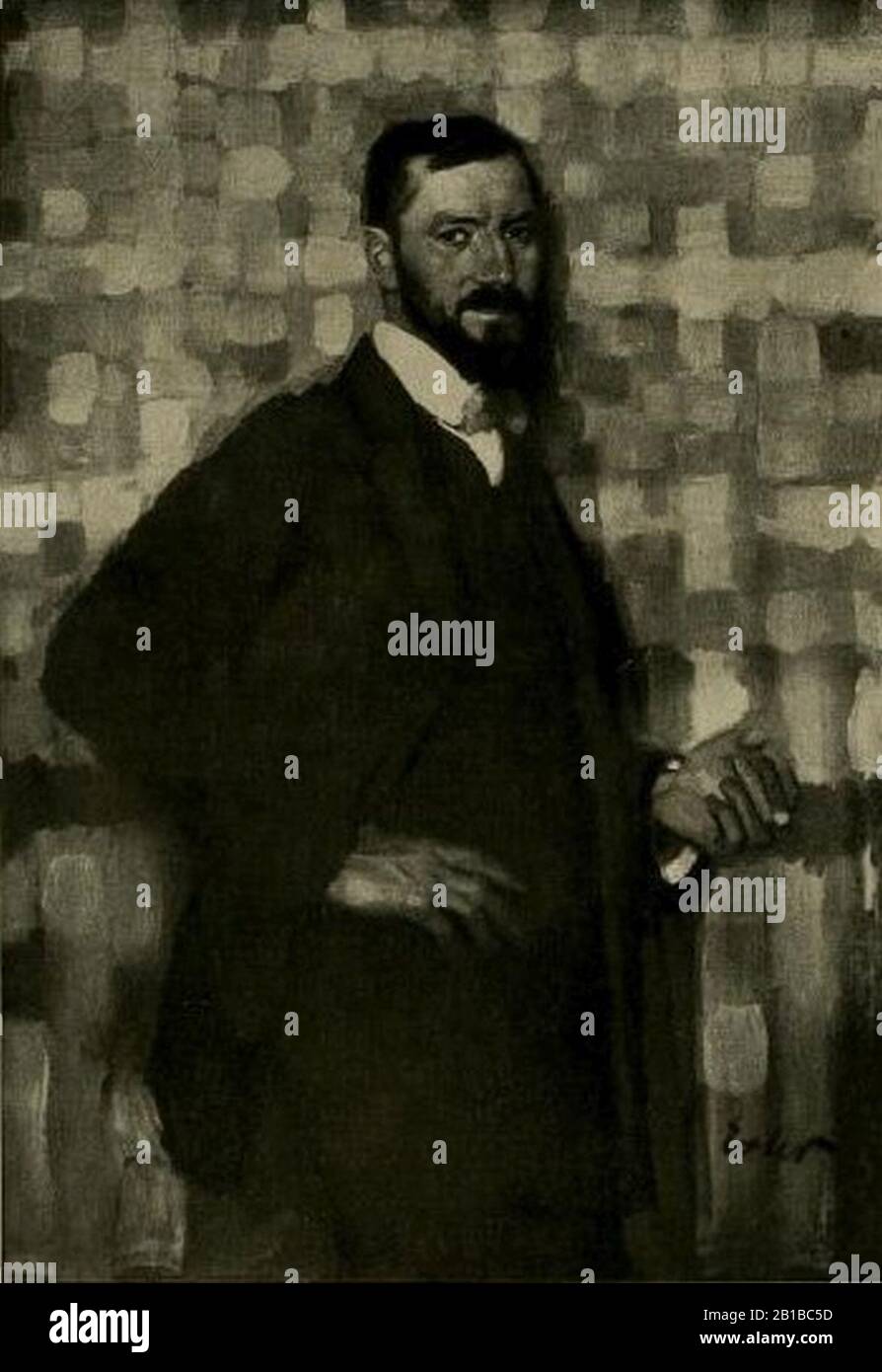 Fritz Erler - Bildhauer Theodor von Gosen 1908. Stockfoto