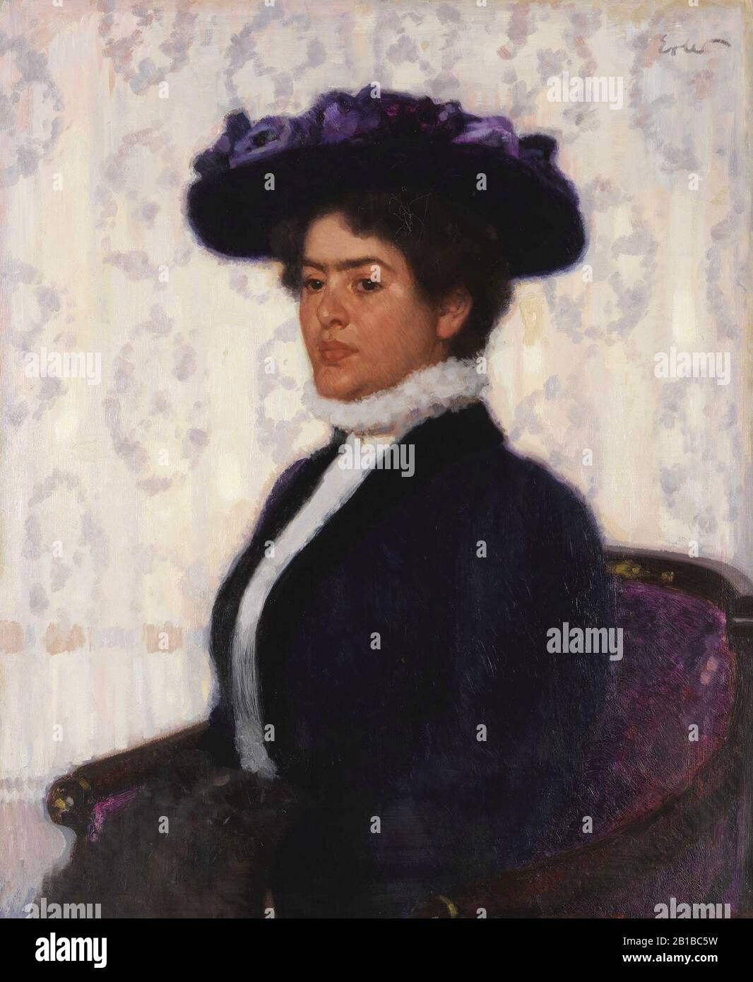 Fritz Erler - die Gemahlin der Künstler (Anna Erler). Stockfoto