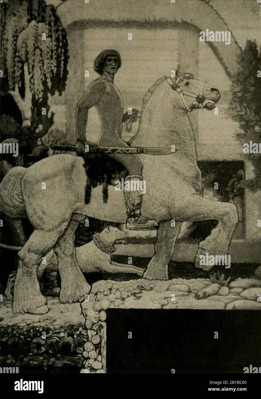 Fritz Erler - Ausschnitt aus den Wandbildern im Festsaal des neuen Rathauses in Hannover, 1913 (4). Stockfoto