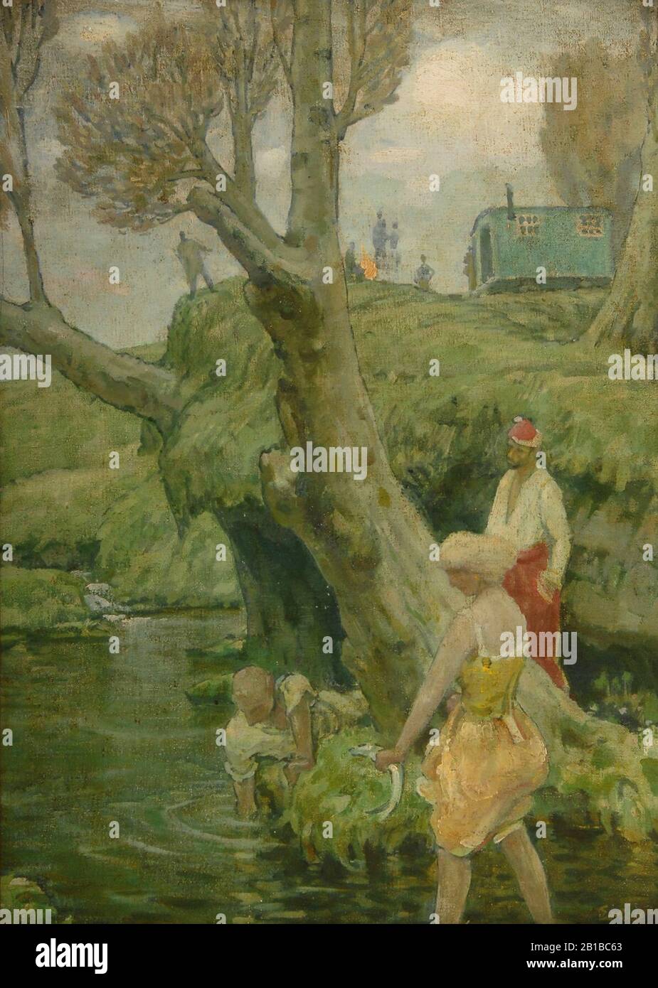 Fritz Erler - Die Fischdiebe. Stockfoto