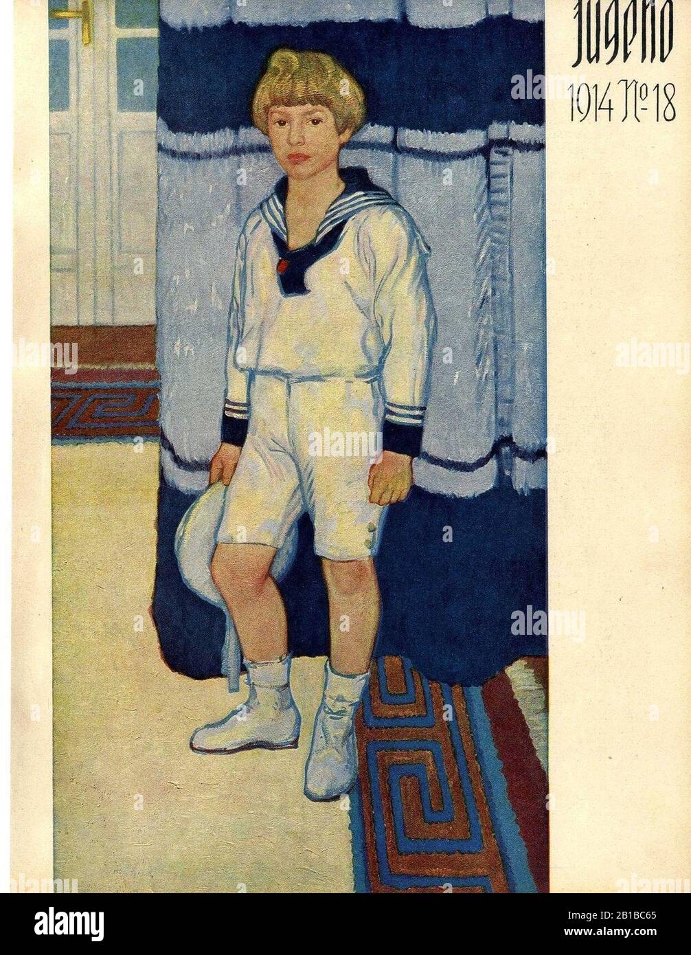 Fritz Erler - Fritzl 1913 (Jugend Nr. 18, 1914). Stockfoto