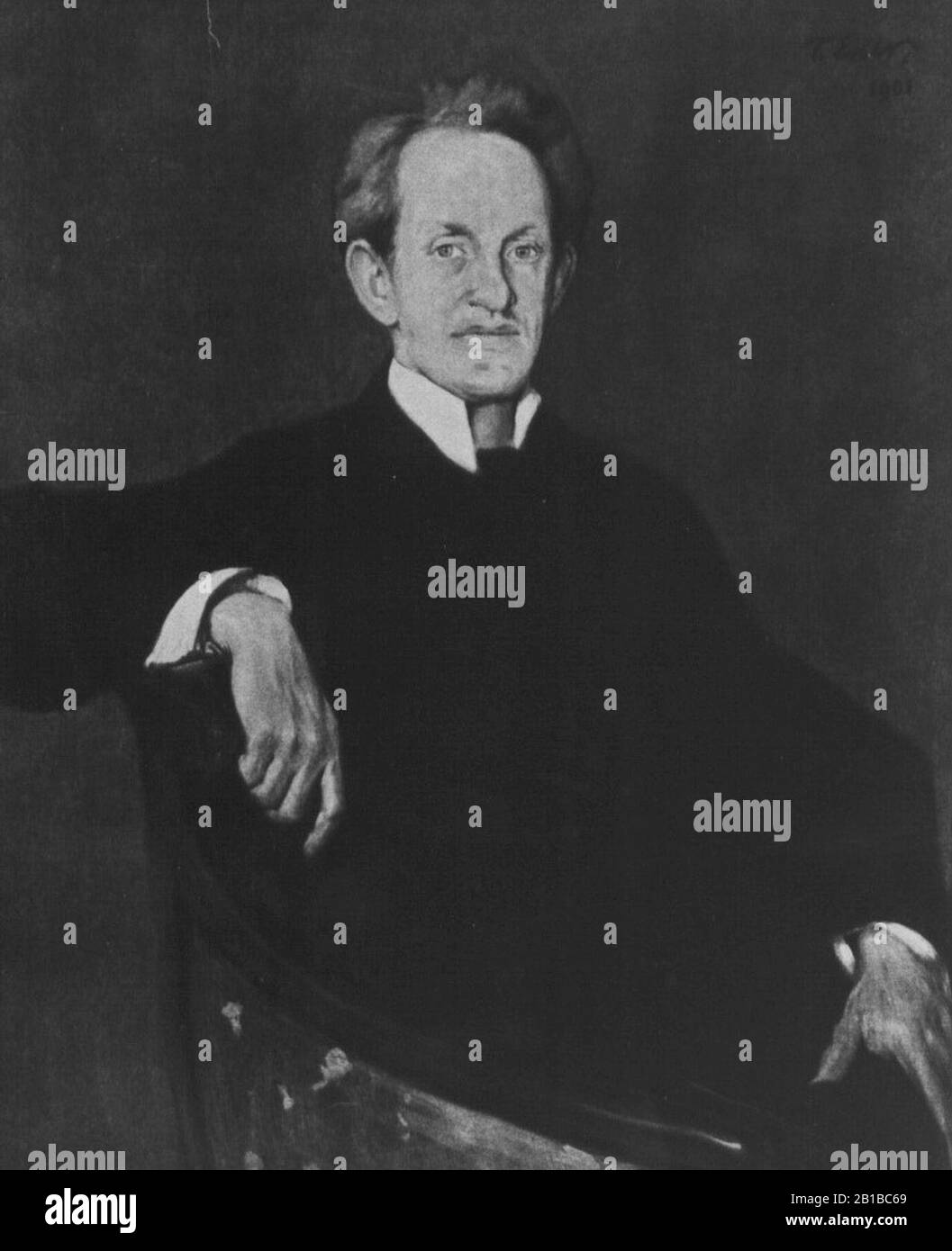 Fritz Erler - Bildnis Gerhart Hauptmann, 1901. Stockfoto