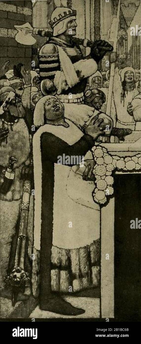 Fritz Erler - Ausschnitt aus den Wandbildern im Festsaal des neuen Rathauses in Hannover, 1913 (5). Stockfoto