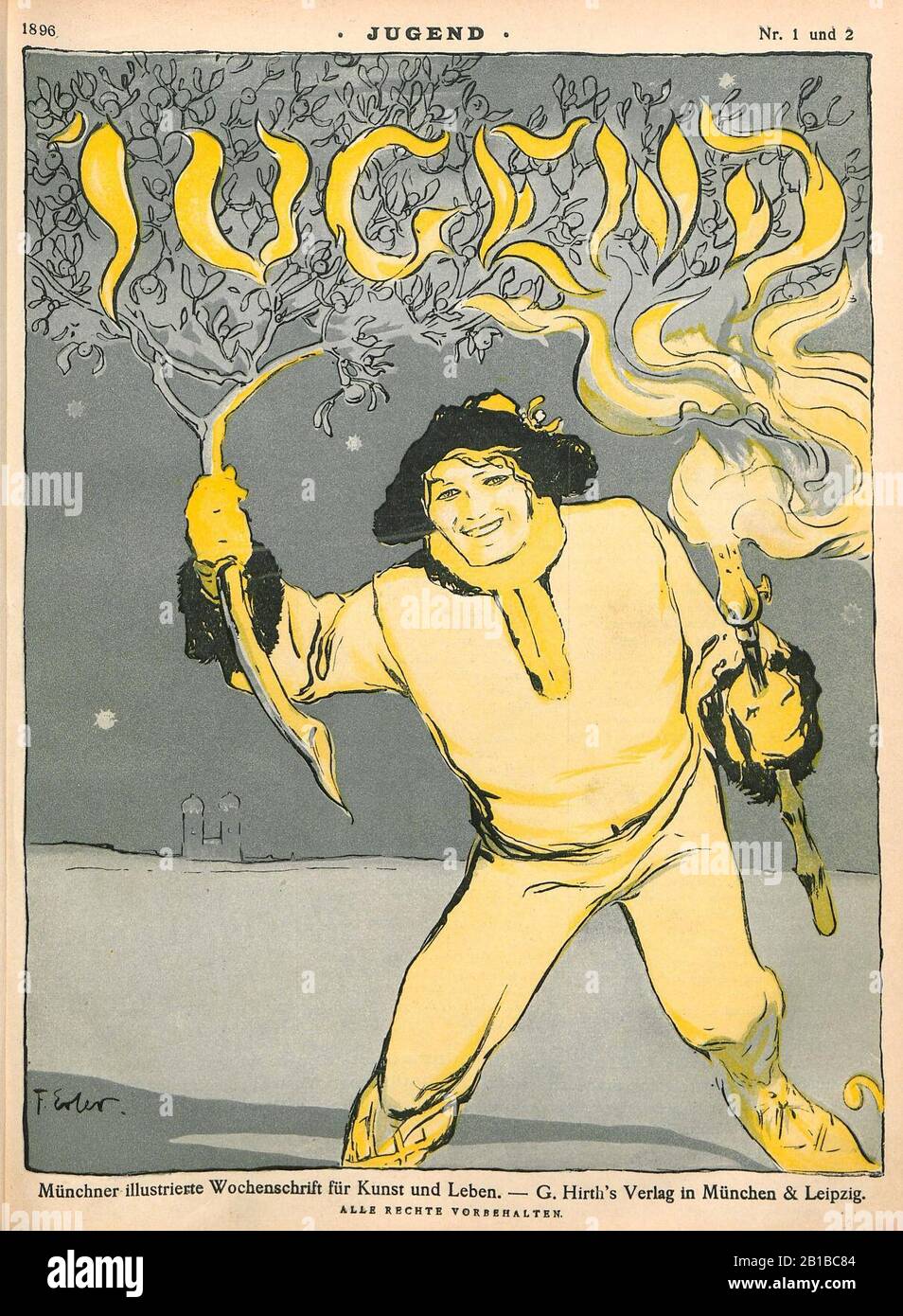 Fritz Erler - Jugend Nr. 1 und 2, 1896. Stockfoto