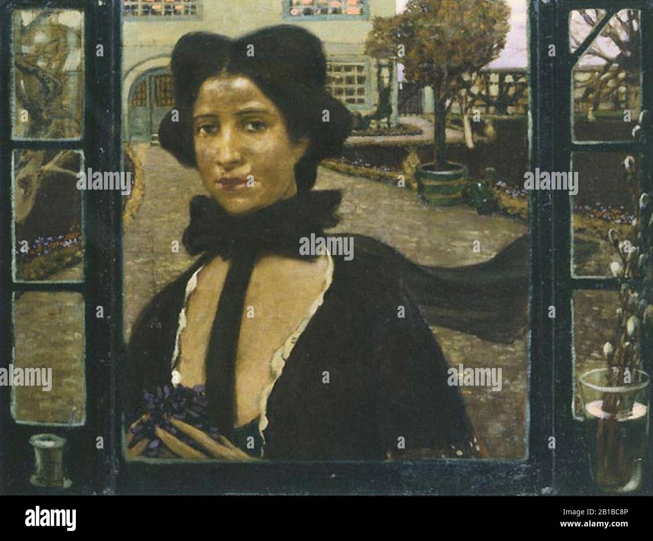 Fritz Erler die ersten Veilchen 1901. Stockfoto