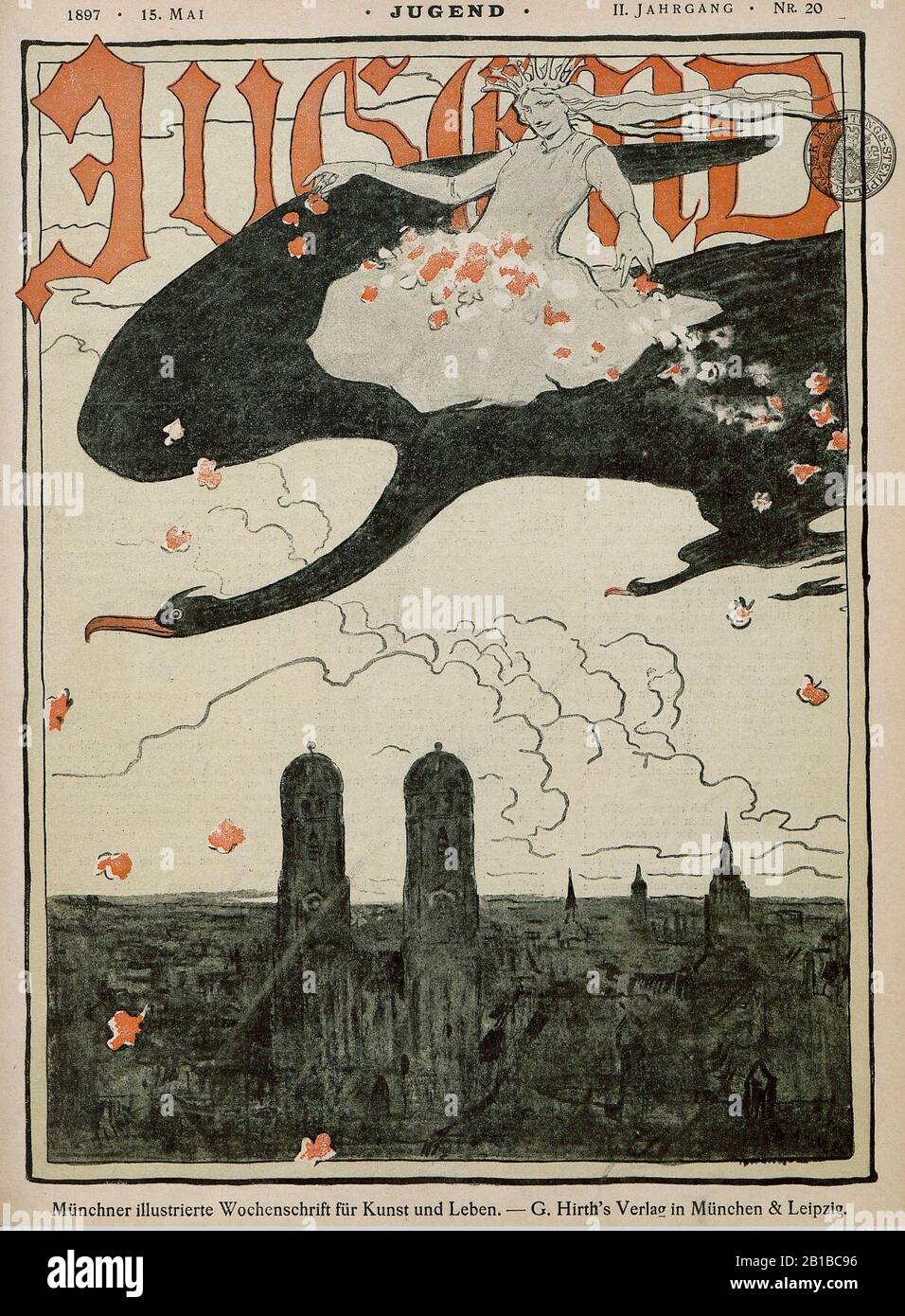 Fritz Erler - Jugend Nr. 20, 1897. Stockfoto