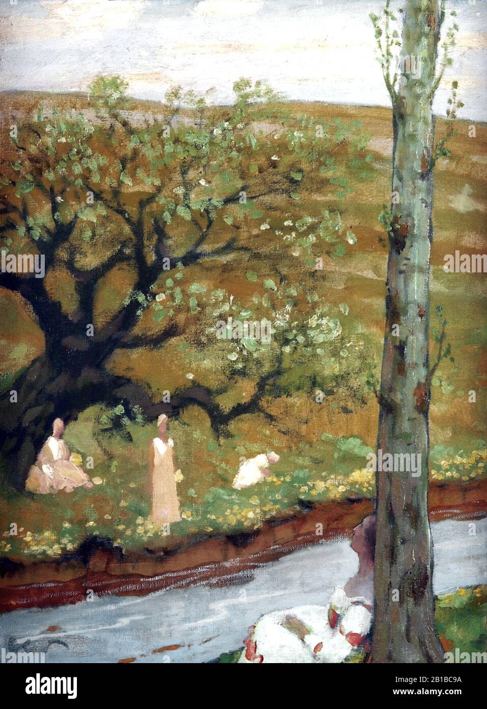 Fritz Erler - Im Frühling. Stockfoto