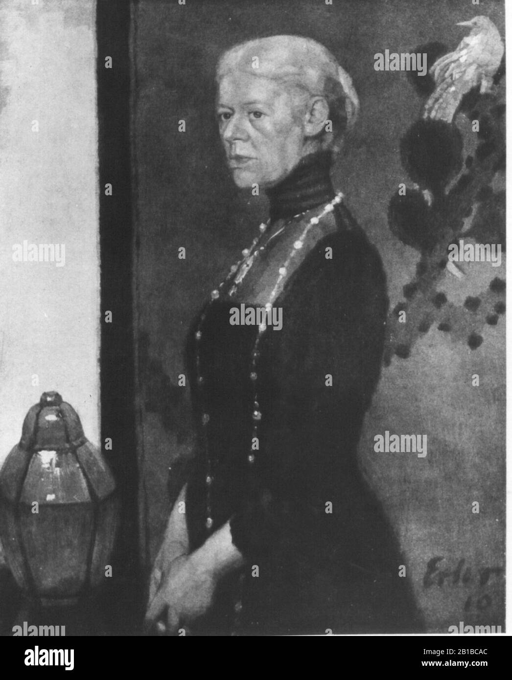 Fritz Erler - Toni Neisser mit grüner Vase, 1910. Stockfoto