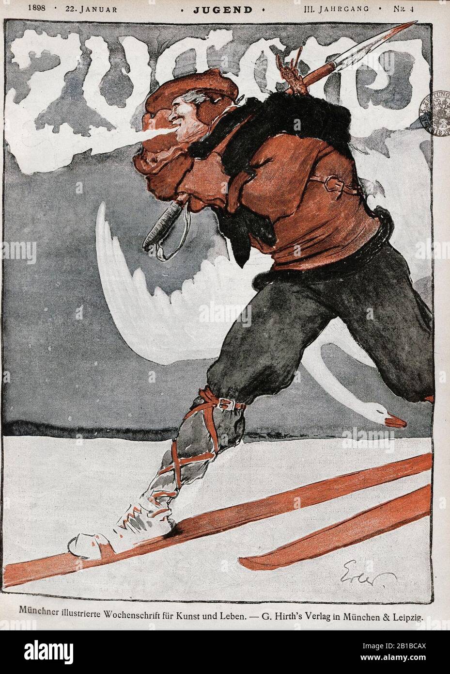 Fritz Erler - Jugend Nr. 04, 1898. Stockfoto