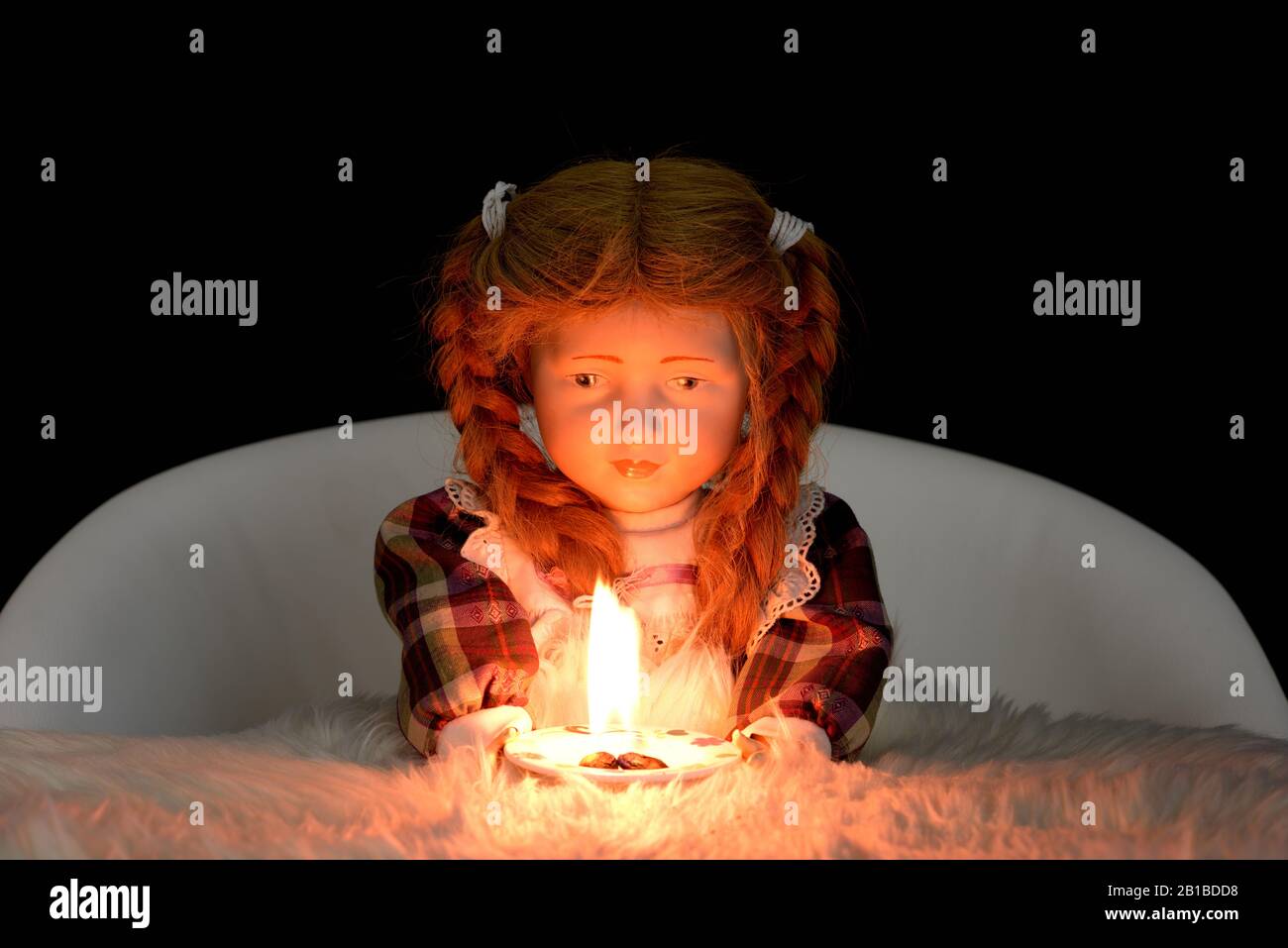 Tonsillitis, Mandelentzündung Stockfoto