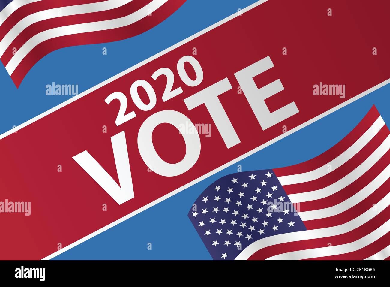 Eine Vektordarstellung des Wahlkampfbanners USA 2020 Stock Vektor