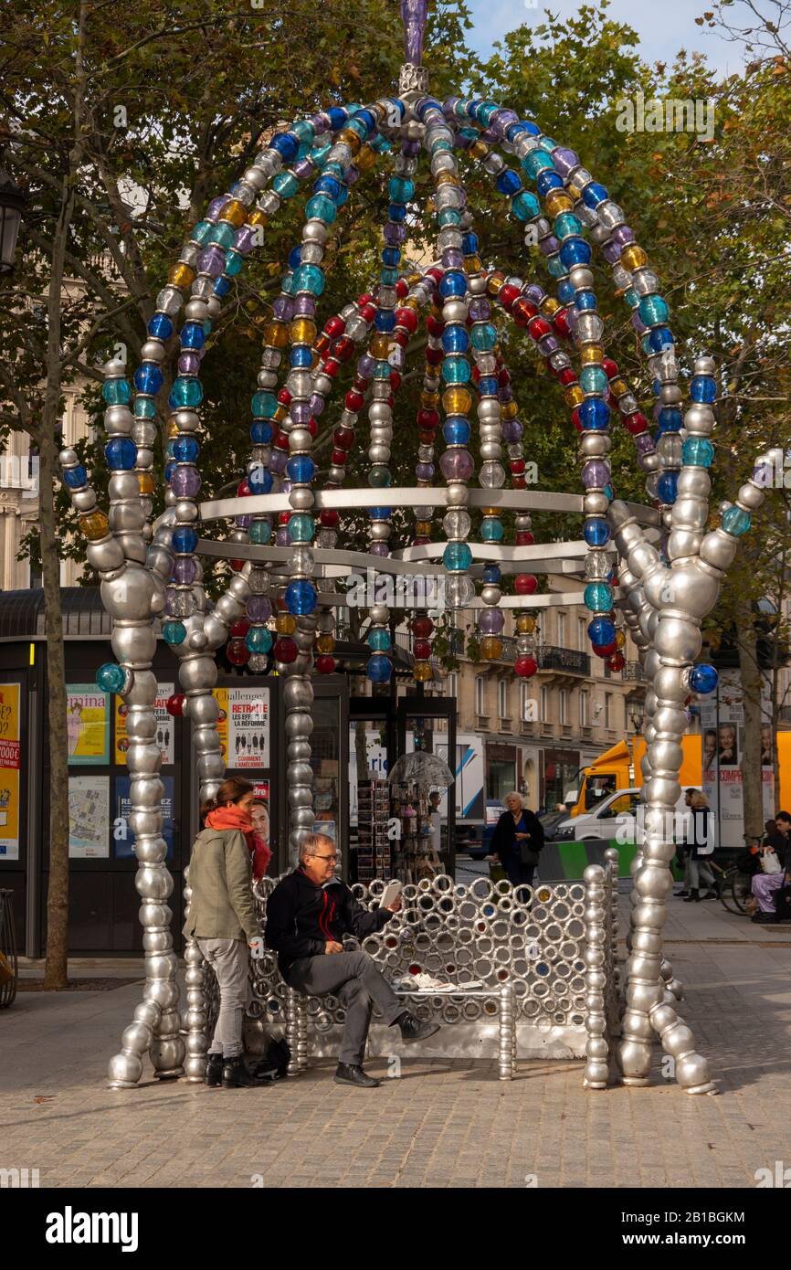 Palais Royal Metrostation Paris Frankreich Stockfoto