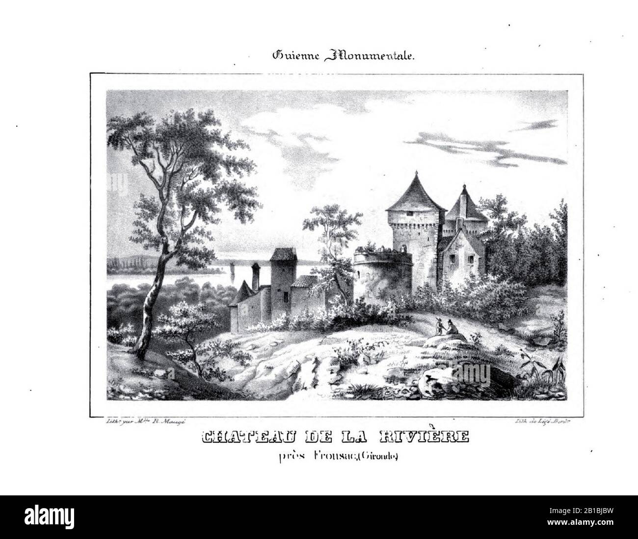 Fronsac - Château de la Rivière. Stockfoto