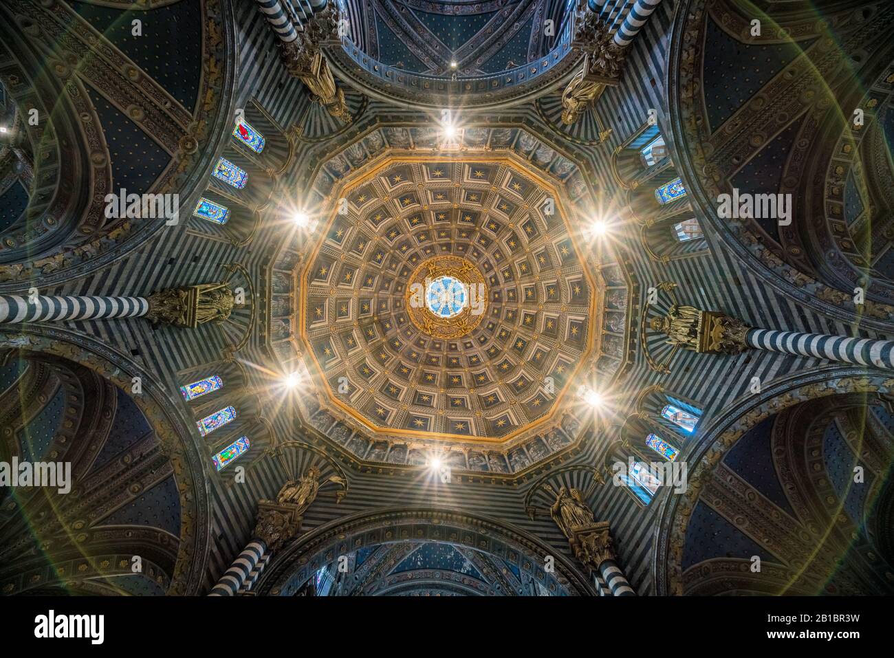 Wundervolle Kuppel im Dom von Siena, Toskana, Italien. Stockfoto