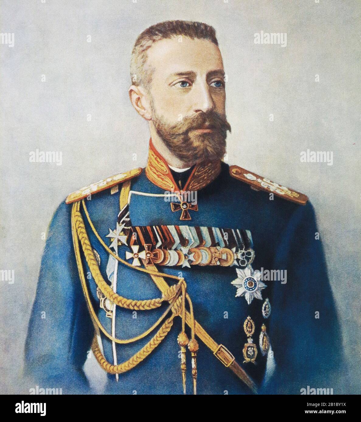 Großfürst Konstantin Konstantinovich - Enkel des russischen Kaiser Nikolaus I. Pavlovich. Das Gemälde des 19. Jahrhunderts Stockfoto