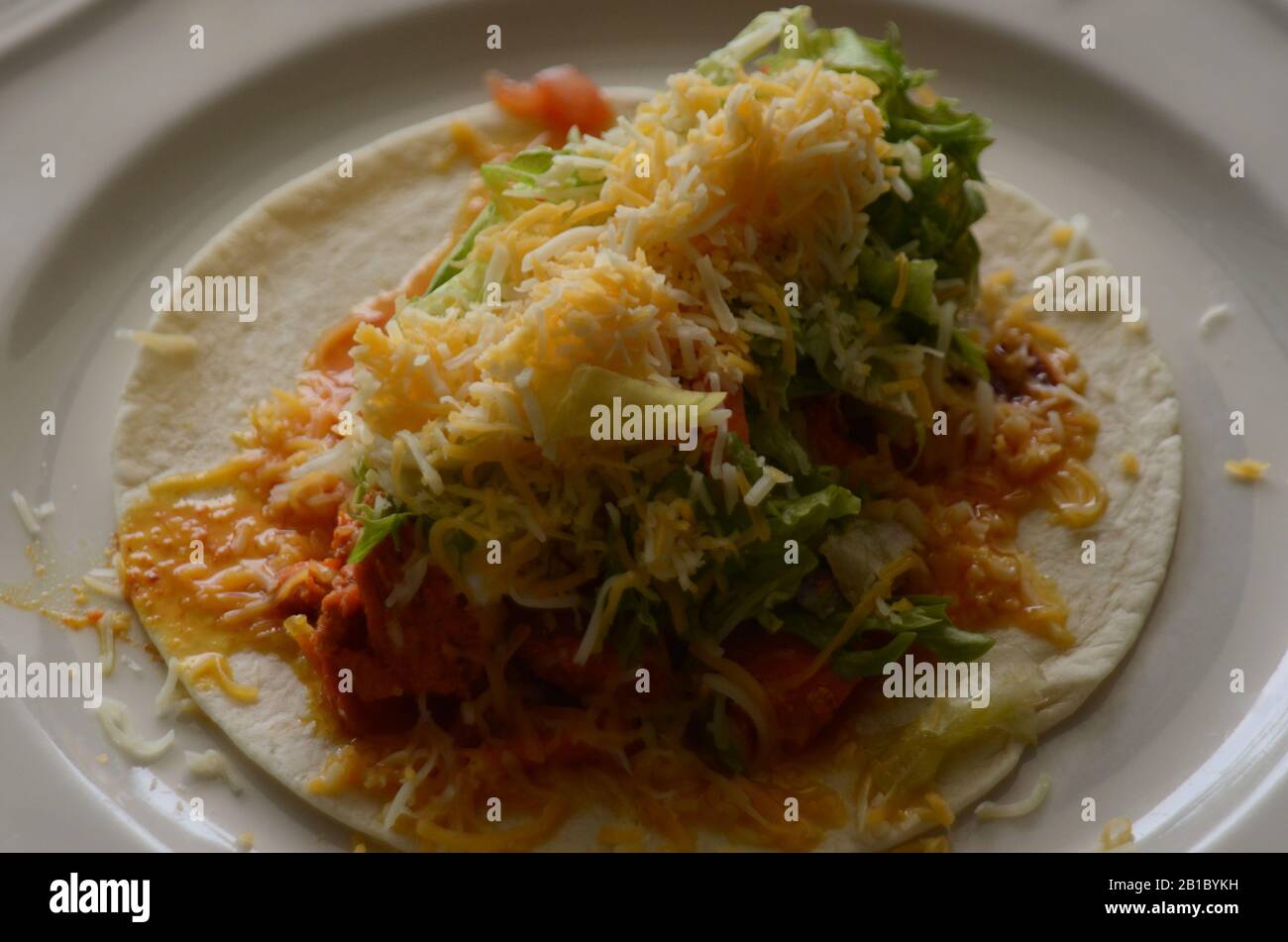 KITCHEN CATCH 3: Ein Kurzurlaub in einer atlantischen Stadt Timeshare gibt Platz für köstliche Southwest Chicken Tacos. Stockfoto