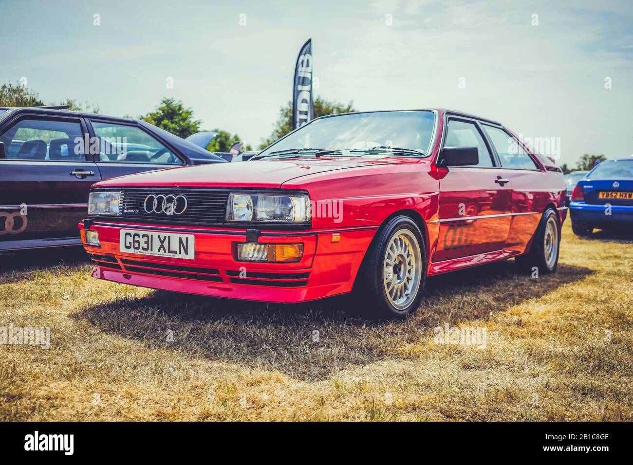 1989 Audi Quattro auf einer deutschen Automobilmesse, England Stockfoto