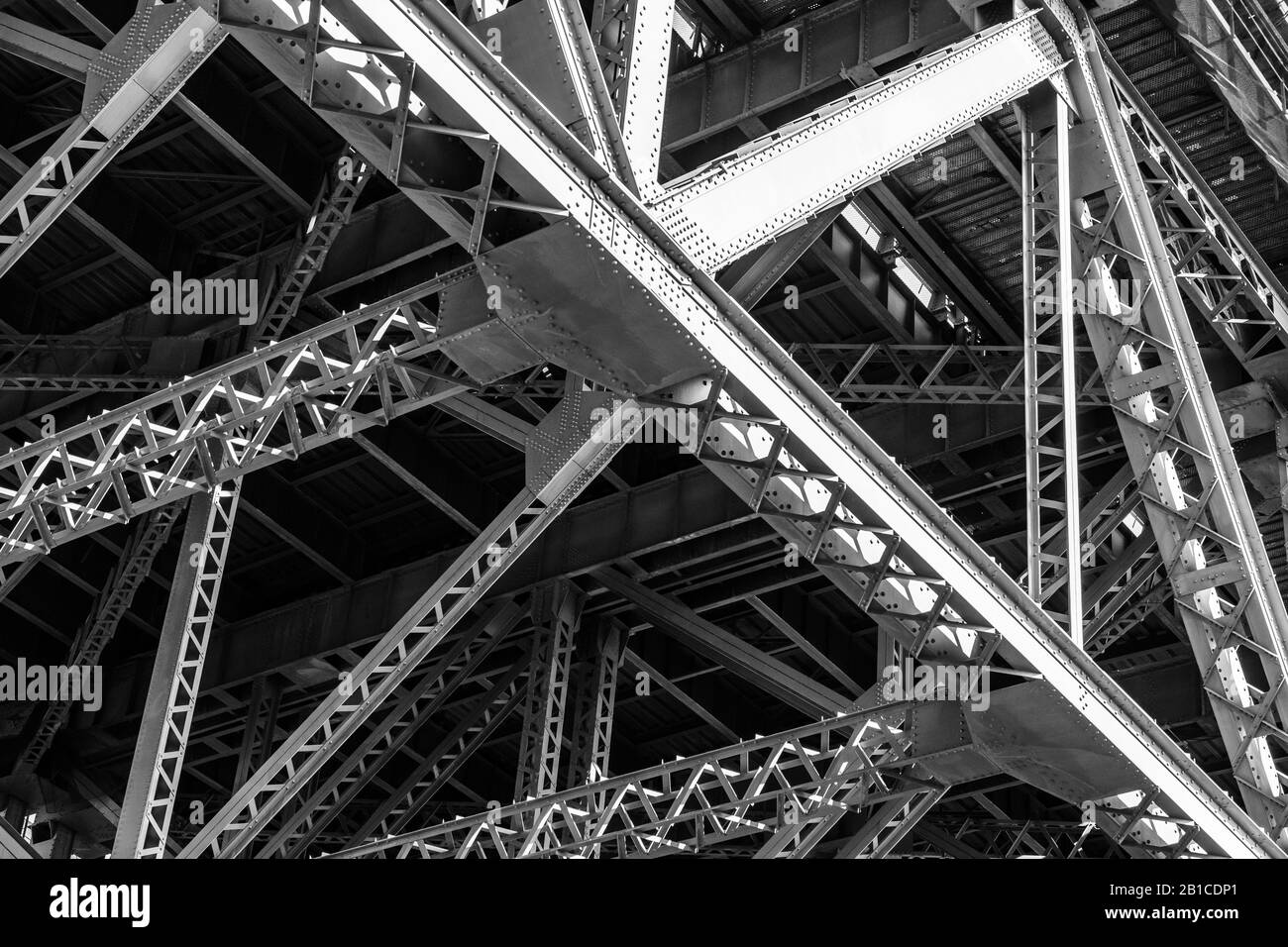 Details zur Metallkonstruktion der Harbour Bridge. Sydney, Australien Stockfoto