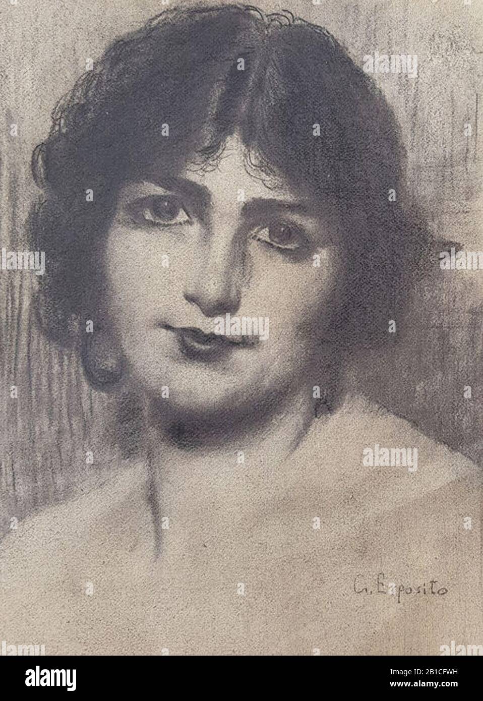 Gaetano Esposito - Ritratto di donna. Stockfoto