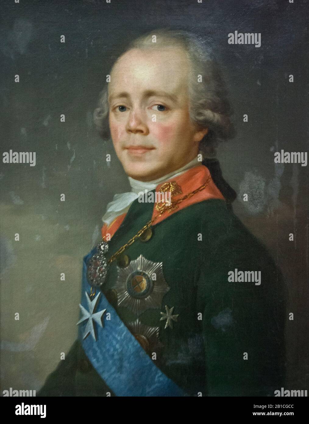 Dmitrij Levitsky - Porträt von Pavel I. Stockfoto