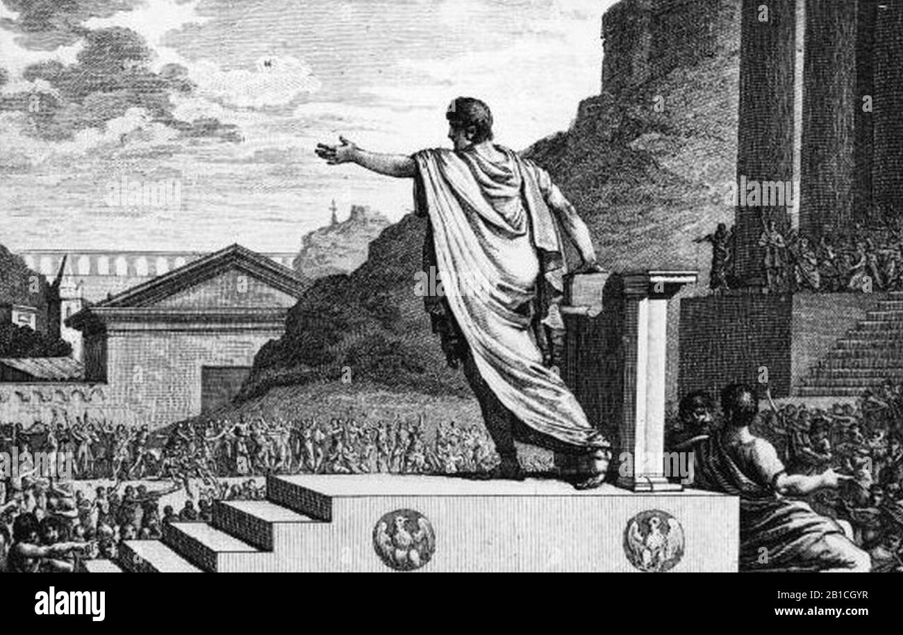 Gaius Gracchus Tribüne des Volkes. Stockfoto