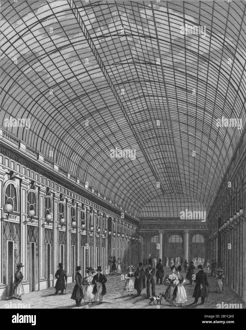 Galerie des Palais Royal - Interieur, 1831 (zugeschnitten). Stockfoto