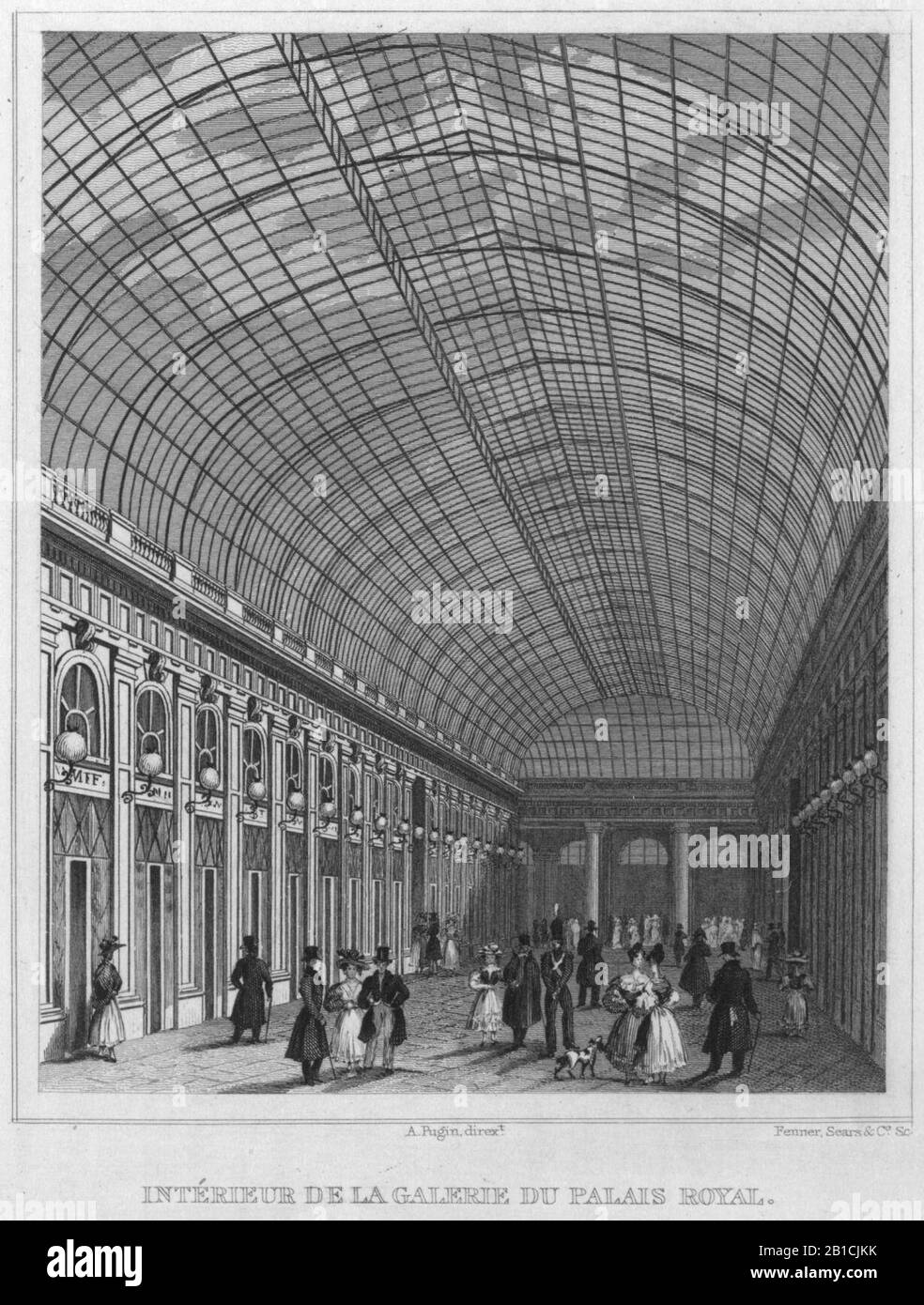 Galerie des Palais Royal - Interieur, 1831. Stockfoto