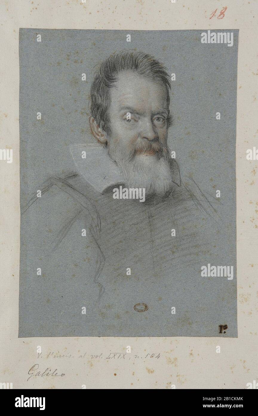 Galileo Galilei von Ottavio Leoni Marucelliana. Stockfoto