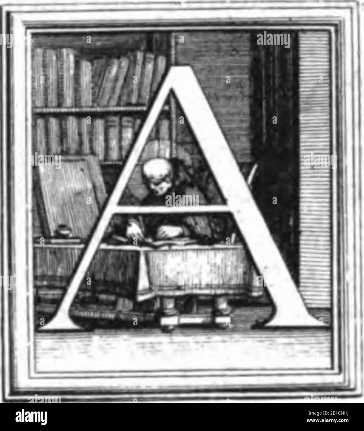 Gallia Christana, 1715, T1 (Seite 35 Ernte) - Lettrine A. Stockfoto