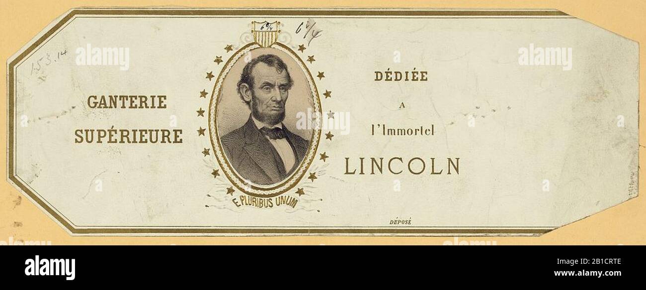 Ganterie supérieure dédiée a l'immortel Lincoln Stockfoto