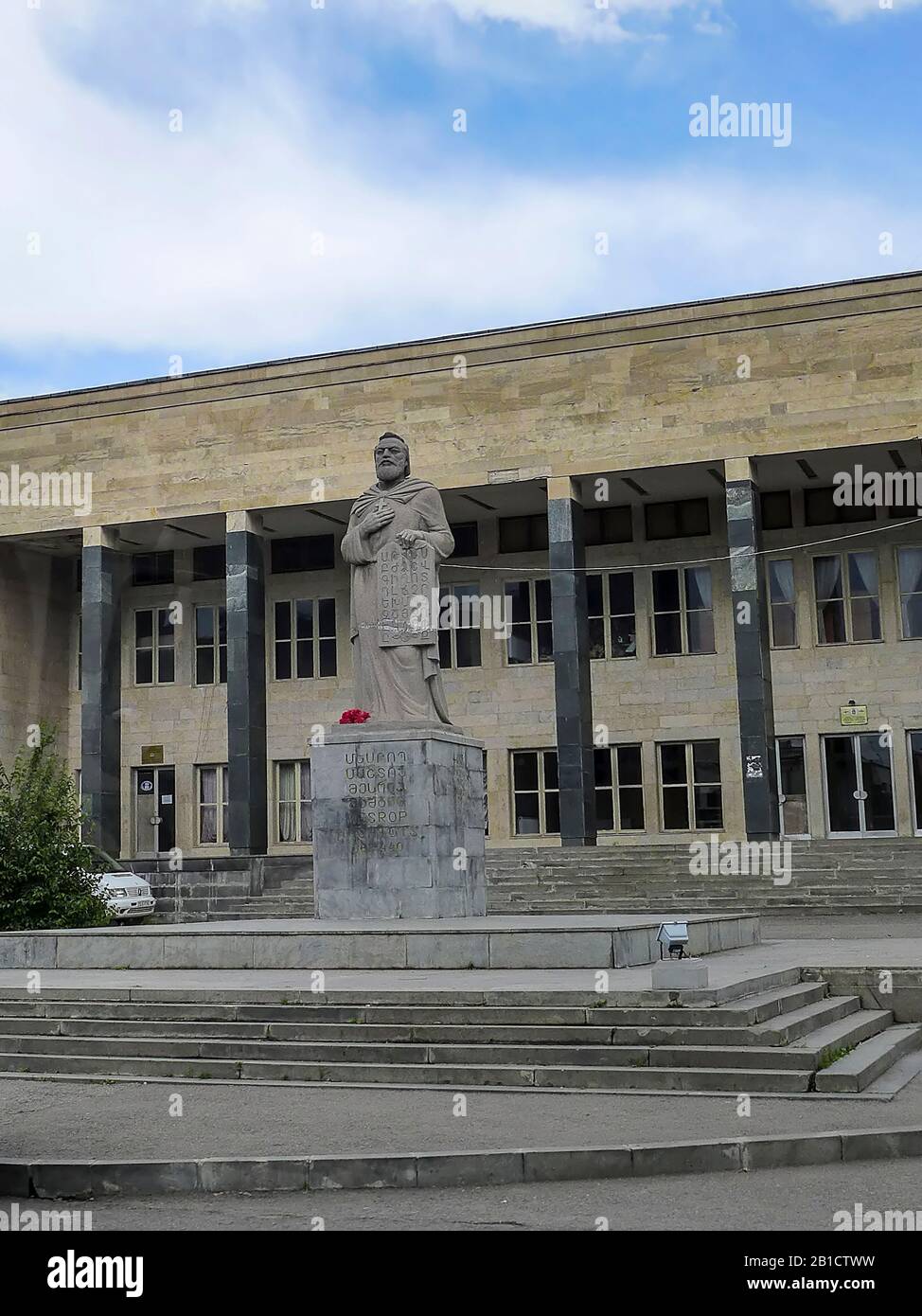 Mesrop Mashtots Statue in Akhalkalaki Georgia Stockfoto